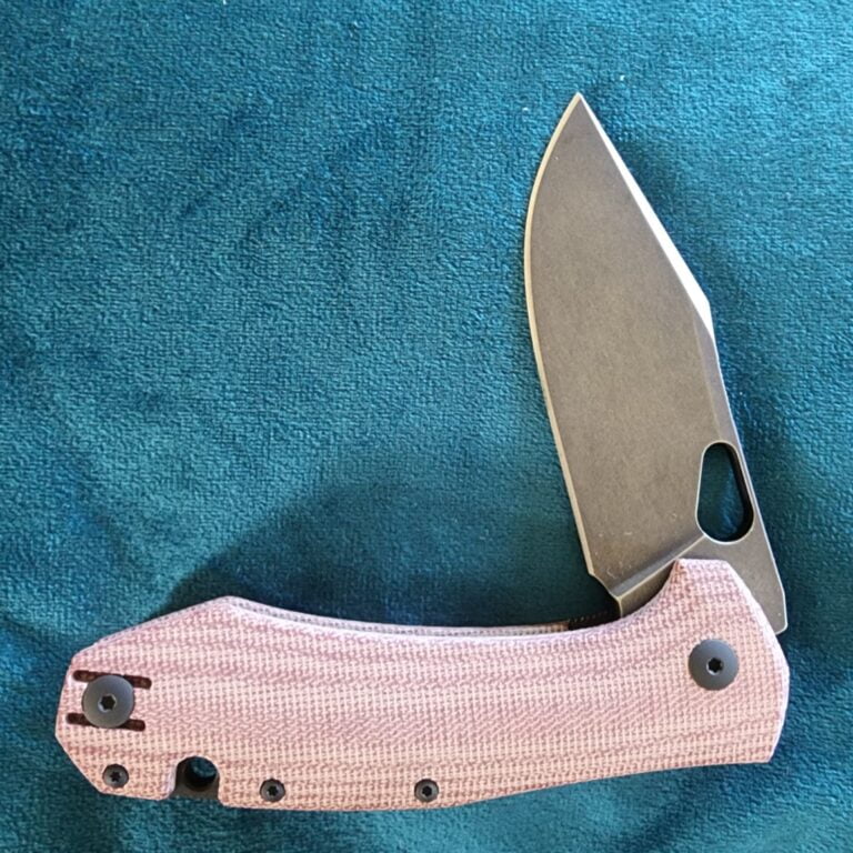 Giant Mouse ACE Red Canvas/PVD Blackout M390 Grand Discounted "Rescue Mouse" knives for sale