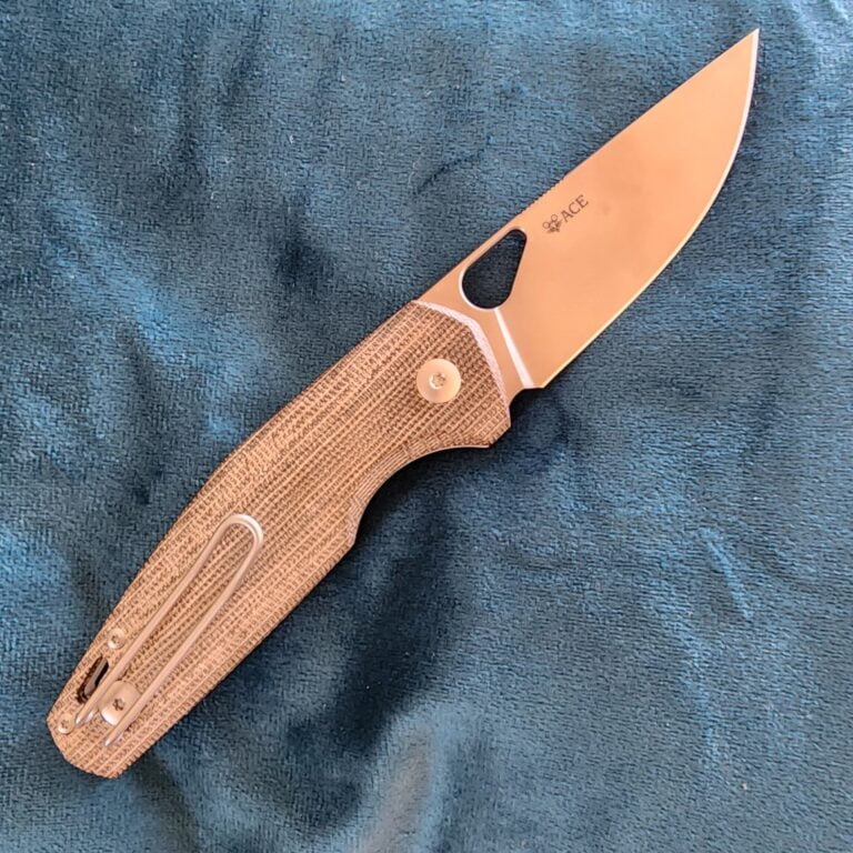 Giant Mouse ACE Vanadis Biblo-XL-Blue G10 knives for sale