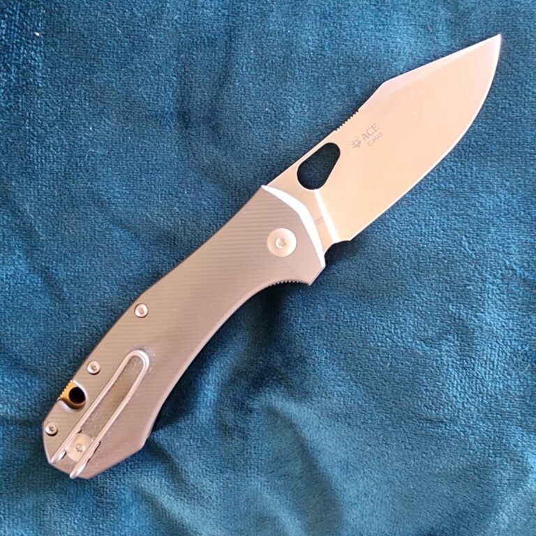 Giant Mouse ACE Atelier Titanium Discounted "Rescue Mouse" knives for sale