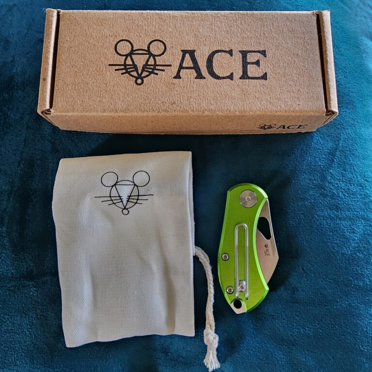 Giant Mouse ACE Green Aluminum Nibbler Discounted "Rescue Mouse" knives for sale