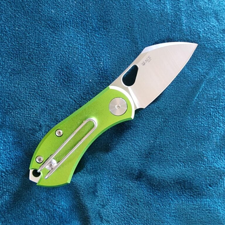 Giant Mouse ACE Green Aluminum Nibbler Discounted "Rescue Mouse" knives for sale