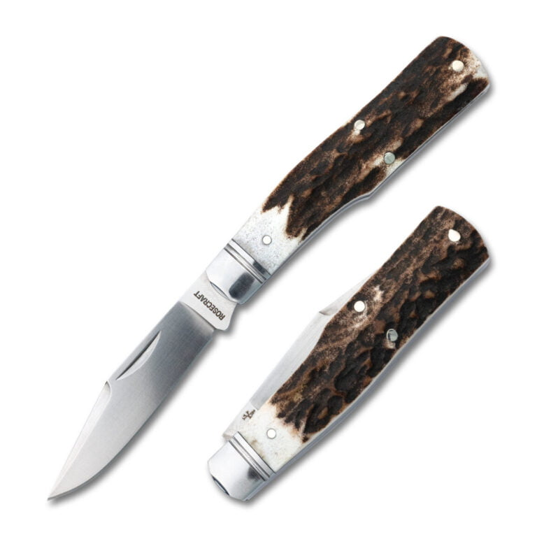 RoseCraft Blades Savage Creek Gunstock in Genuine Stag RCT014-ST knives for sale