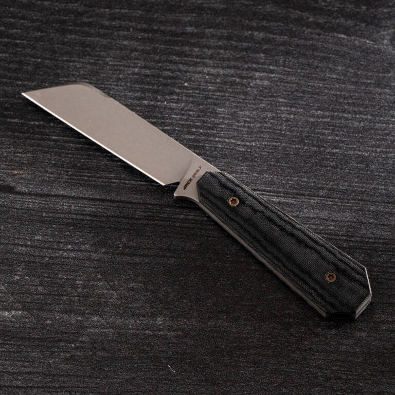 Midnight FIXedc - Black Linen Micarta Stonewash knives for sale