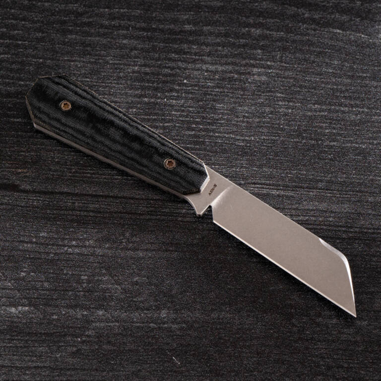 Midnight FIXedc - Black Linen Micarta Stonewash knives for sale