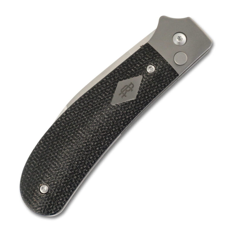 RoseCraft Blades Clinch River Button Lock Black Micarta RCM005-BK knives for sale