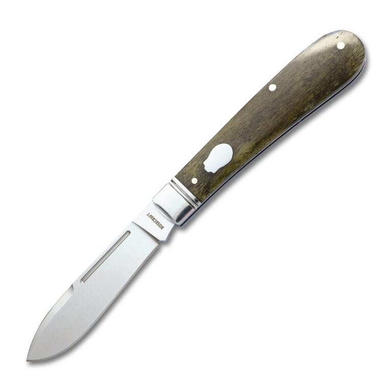 RoseCraft Blades Nolichucky Jack Vintage Moss Brown Bone RCT011 knives for sale