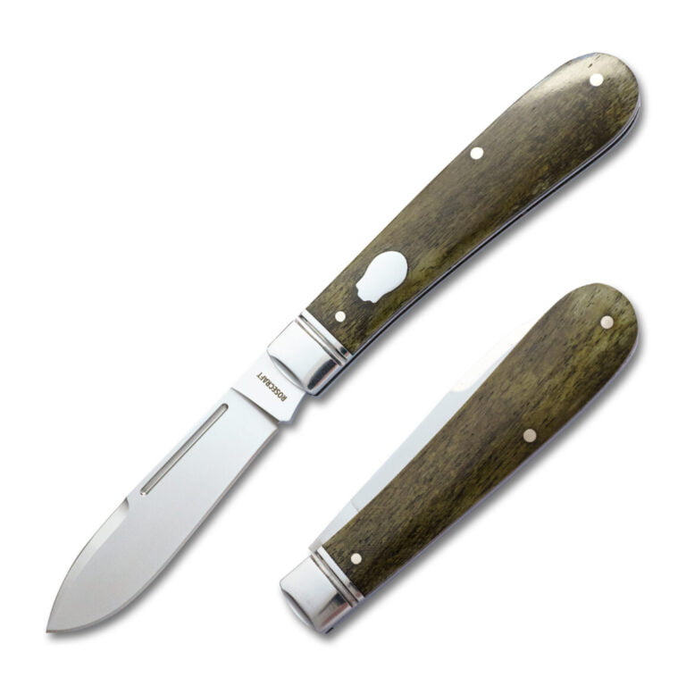 RoseCraft Blades Nolichucky Jack Vintage Moss Brown Bone RCT011 knives for sale