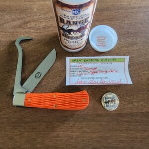 Great Eastern Cutlery #725224 HP Jigged Orange Delrin PROTOTYPE knives for sale