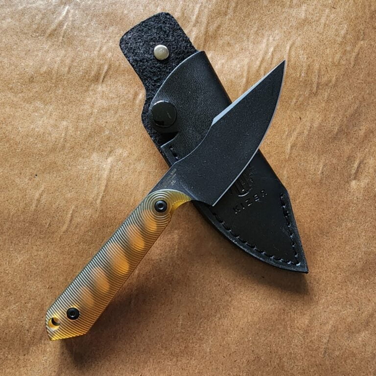 Kizer Harpoon Mini in 3D Black and PEI by Maverick Customs knives for sale