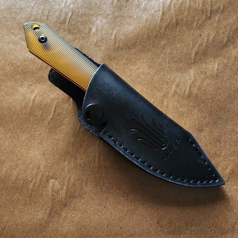 Kizer Harpoon Mini in 3D Black and PEI by Maverick Customs knives for sale