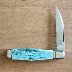 K'Roo Custom Coffin Jack, Wharncliffe in Dyed Kudu Bone Created June 2024 by W. O'Kelly knives for sale