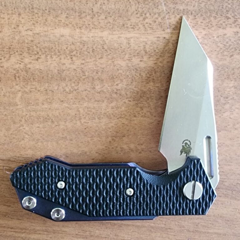 Hinderer Half Track Wharncliffe Custom By USA Made Blades "Stars and Stripes" Anodized TI 20 CV knives for sale