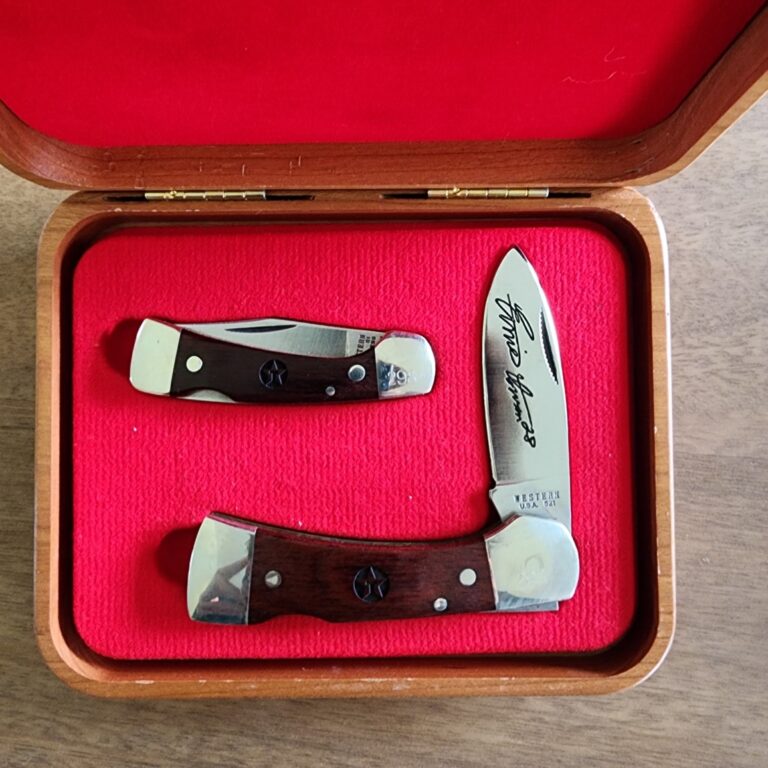 Western USA Texaco Ernie Irvan Box Set knives for sale