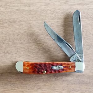 Case XX USA 07012 Chestnut Bone Mini Trapper (used) knives for sale
