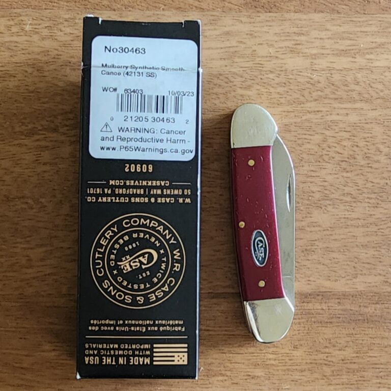 Case XX USA 07012 Canoe in Mulberry Smooth Synthetic (used) knives for sale