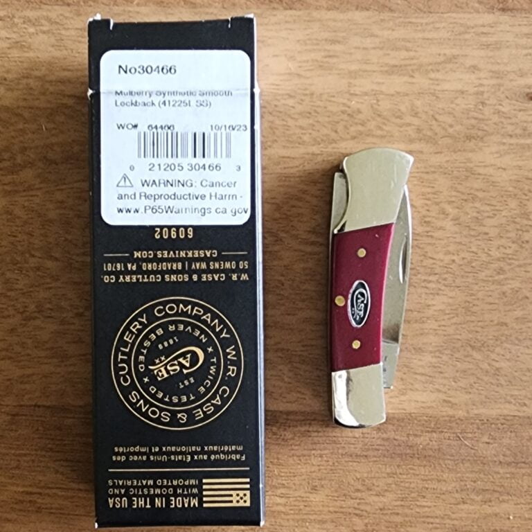 Case XX USA 30466 Lockback in Mulberry Smooth Synthetic (used) knives for sale