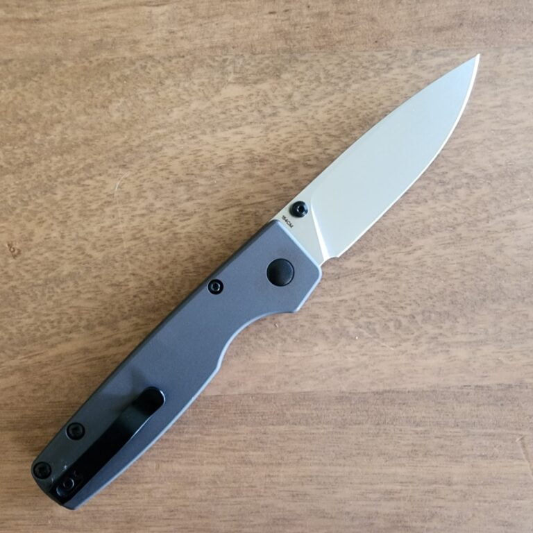 Kizer Original XL with 154 CM Stone Washed Blade, Button Lock and Aluminum. Model V4605C2 knives for sale