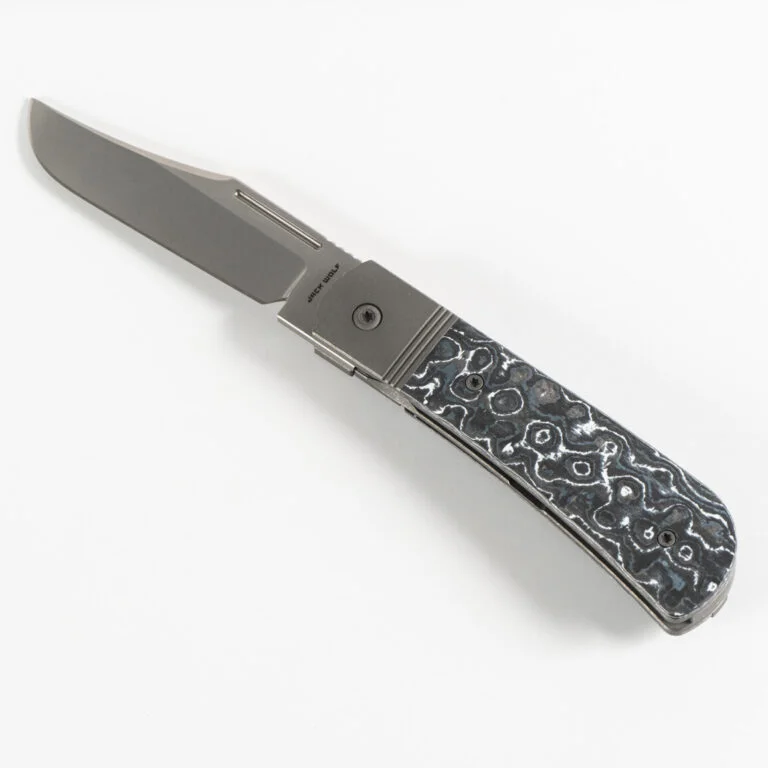 THE BENNY - FAT CARBON WHITE STORM STONEWASH knives for sale