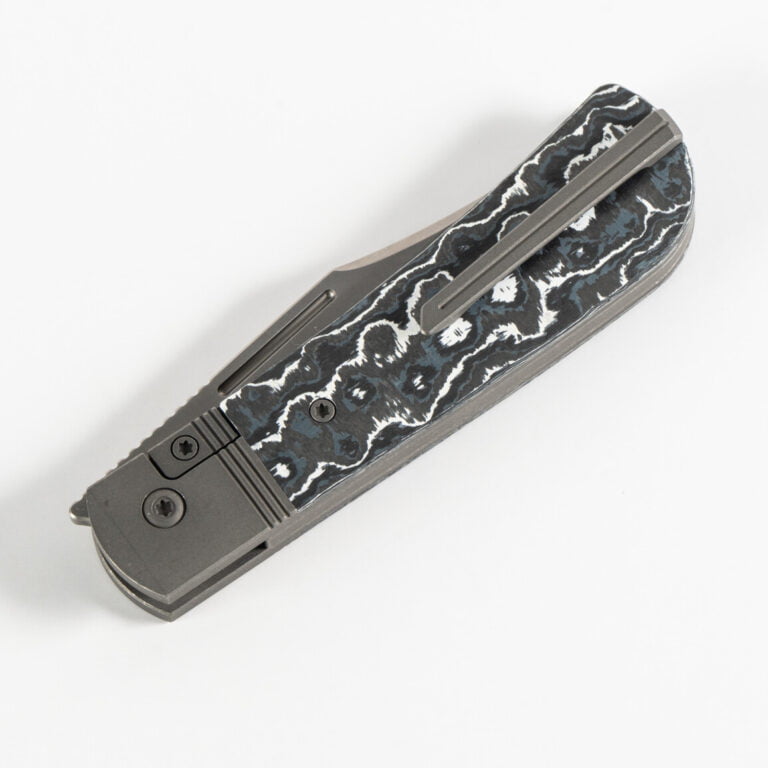 THE BENNY - FAT CARBON WHITE STORM STONEWASH knives for sale