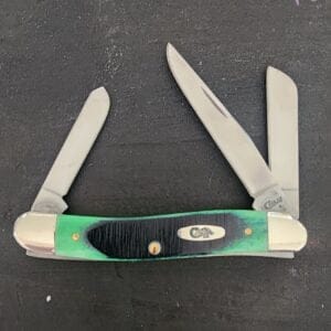 Case XX USA 6318 SS Hunter Green Sawcut Bone Medium Stockman knives for sale