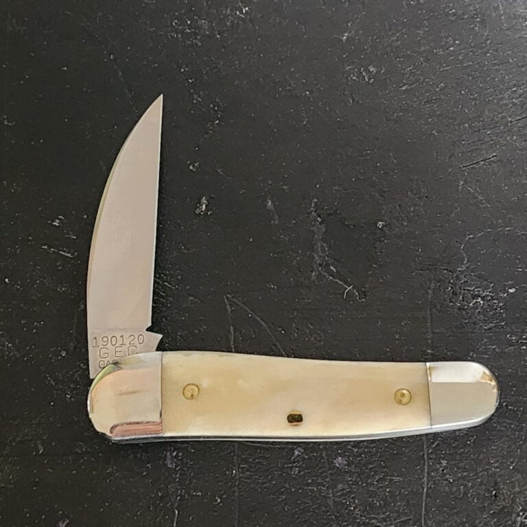 GEC #190120 Smooth White Bone knives for sale