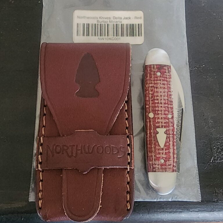 Northwoods by Great Eastern Cutlery Red Burlap Micarta Delta Jack NW10KC001 knives for sale