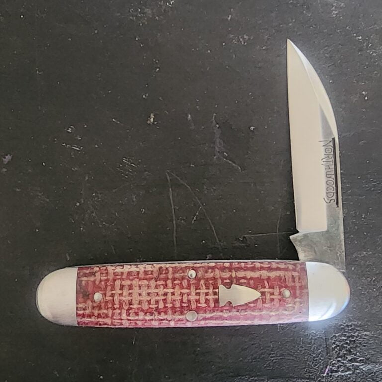 Northwoods by Great Eastern Cutlery Red Burlap Micarta Delta Jack NW10KC001 knives for sale