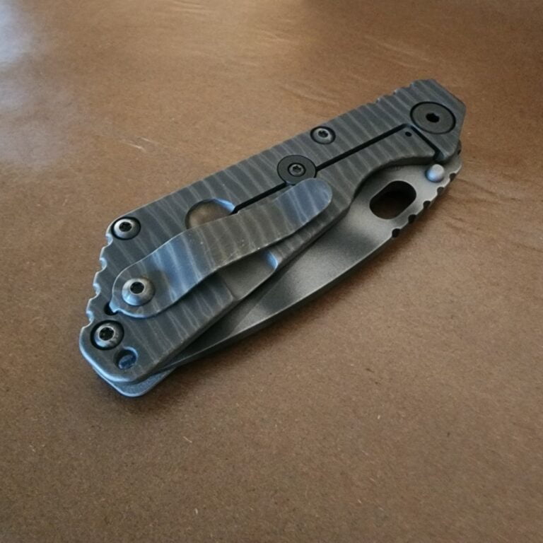 Strider SNG-Gray Gunner Grip Tiger Stripe CPM 154 knives for sale