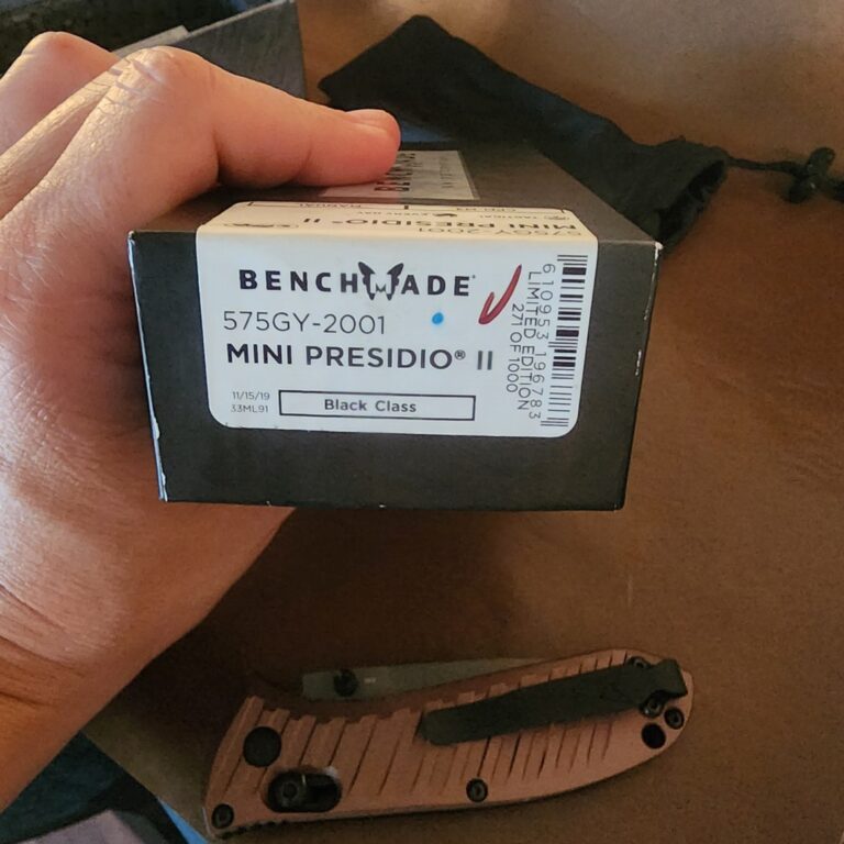 Benchmade Mini Presidio II 575GY 2001 CPM-M4 Limited Edition 217 of 1000 knives for sale