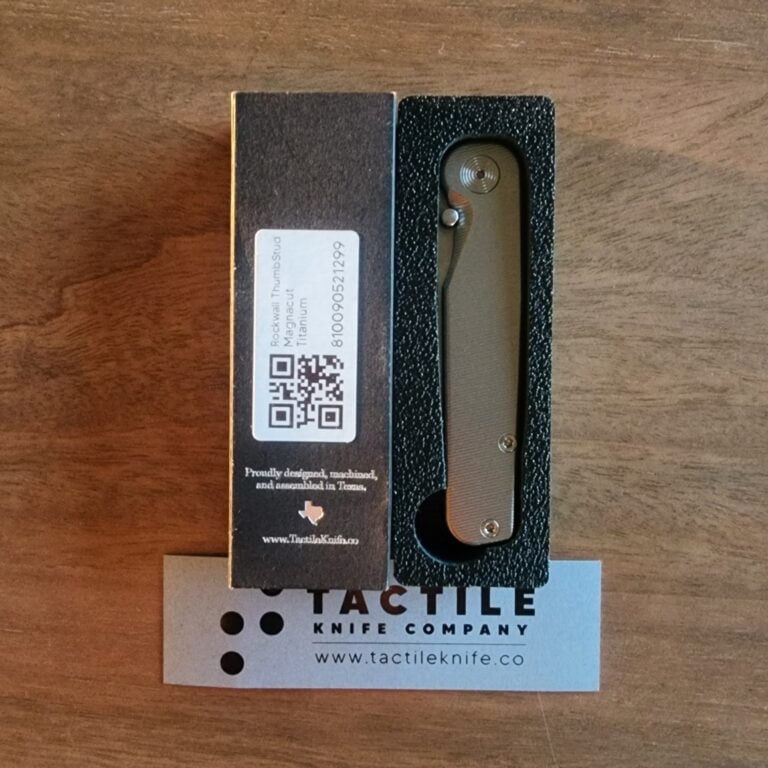 Tactile Knife Co. Rockwall Thumb-Stud Magnacut knives for sale