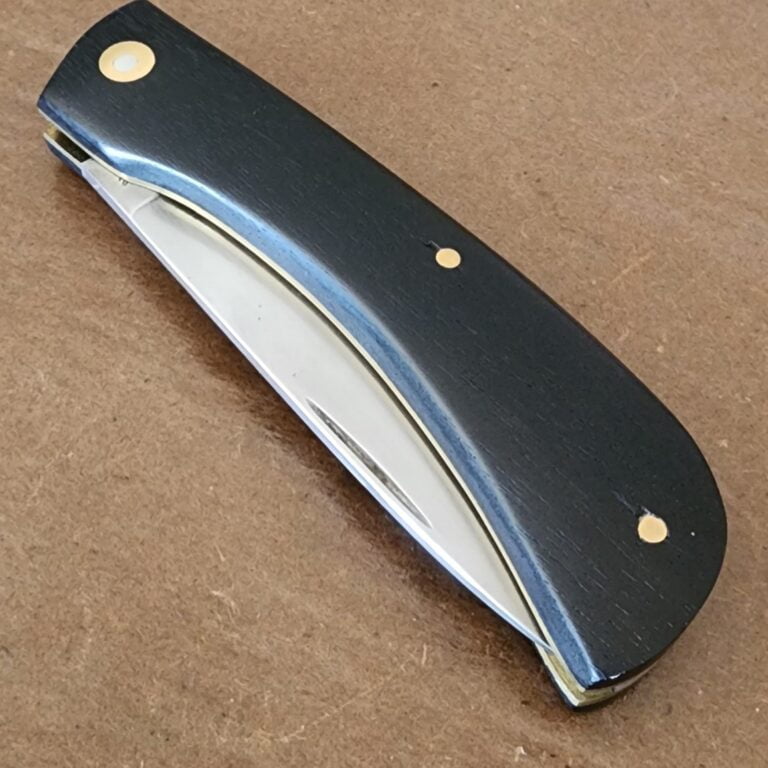 Jeff Pearce Custom Sodbuster in Ebony Wood With Strong Patina knives for sale