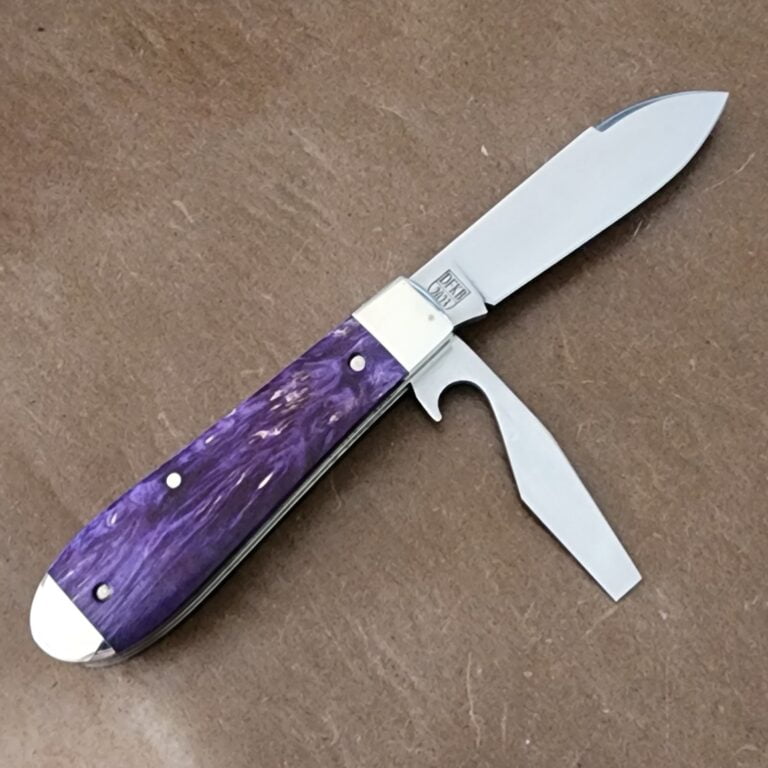 TSA Knives Exclusive Old Man Jack Caplifter w/ Spear Blade Purple Box Elder 1 of 10 by Daniels 07/2025 knives for sale