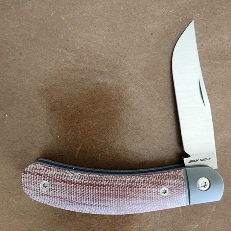 Jack Wolf Javelina Jack Natural Canvas Micarta knives for sale