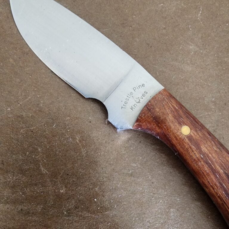 Trestle Pines Knives Curly Koa 1 of 3 "Buddy" By Hess and Great Eastern Cutlery knives for sale