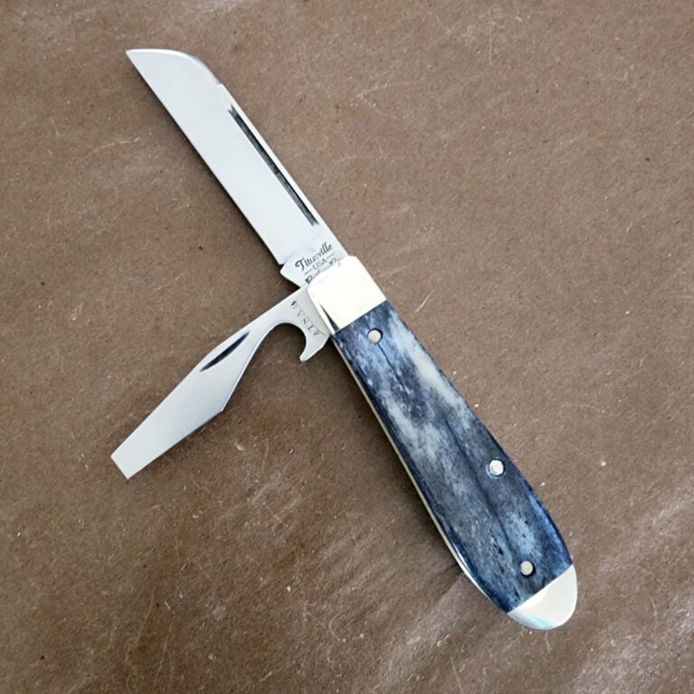 TSA Knives Exclusive Old Man Jack Caplifter w/ Sheepsfoot Blade Lone Wolf Giraffe Bone (1 of 3) by Daniels 07/2024 knives for sale