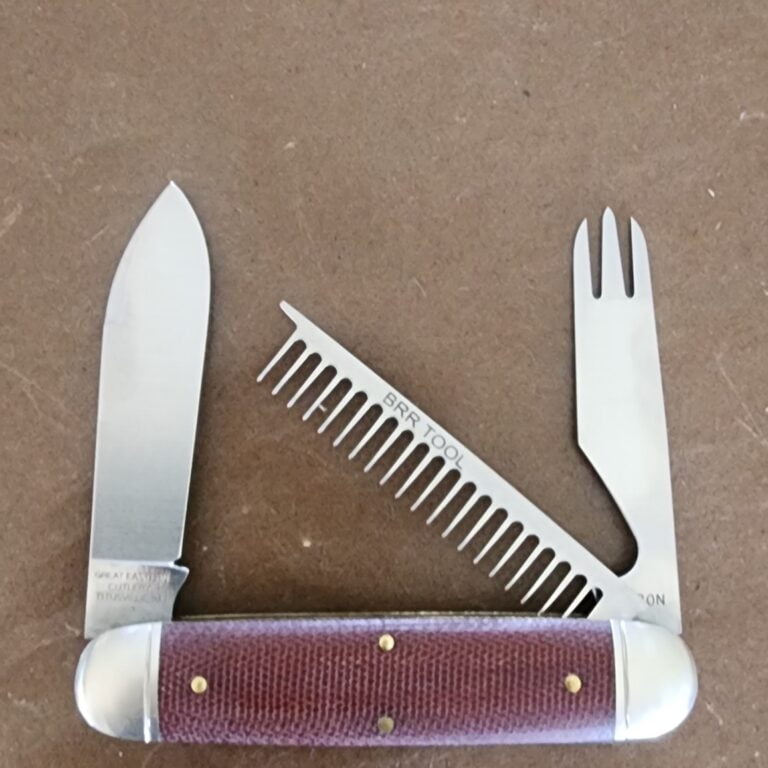 Great Eastern Cutlery #352320 Natural Canvas Micarta knives for sale