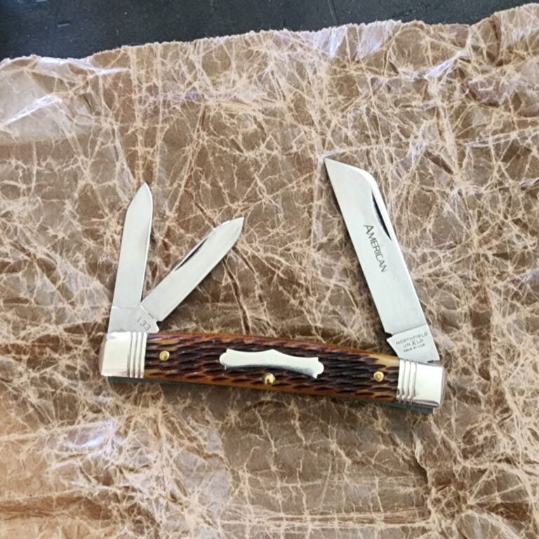 Great Eastern Cutlery #133317 Deep Chestnut Jigged Bone knives for sale