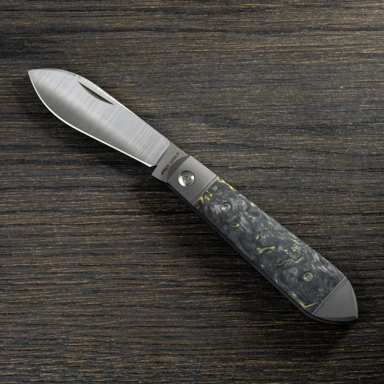 Low Drag Jack - Fat Carbon Dark Matter Yellow (previously owned, never used) knives for sale