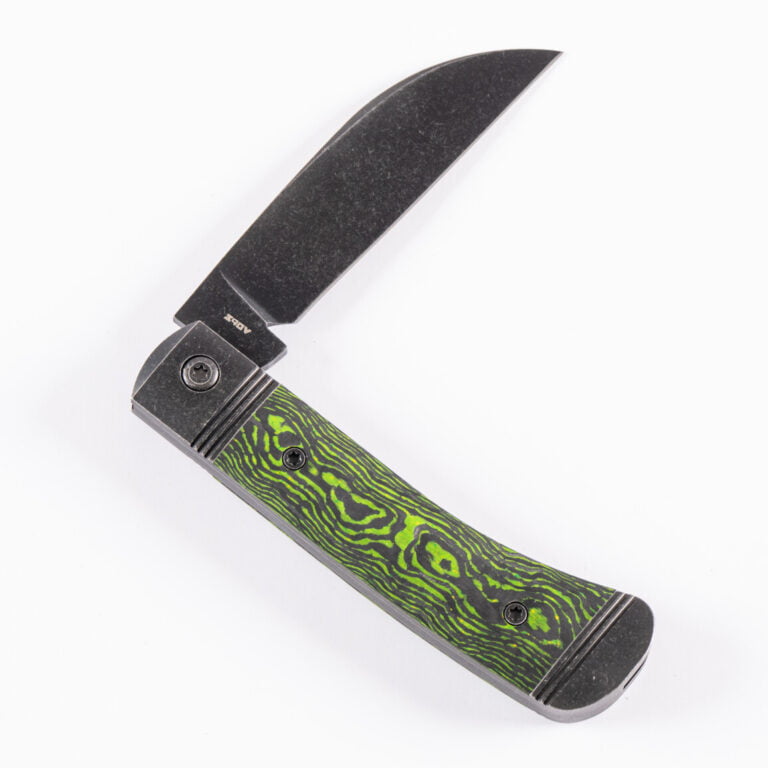 VENOM JACK - CAMOCARBON TOXIC GREEN BLACKWASH knives for sale