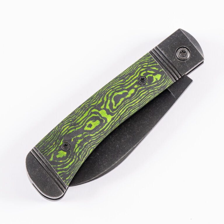 VENOM JACK - CAMOCARBON TOXIC GREEN BLACKWASH knives for sale