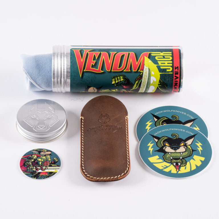 VENOM JACK - FAT CARBON DARK MATTER RED BLAST & TUMBLE knives for sale