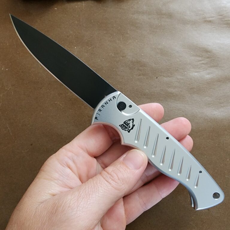 Piranha USA Pocket Silver, Tactical, Plain P1ST knives for sale