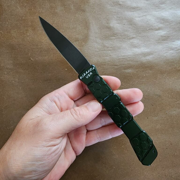 Piranha USA 21 Green, Tactical, Plain P21GT knives for sale