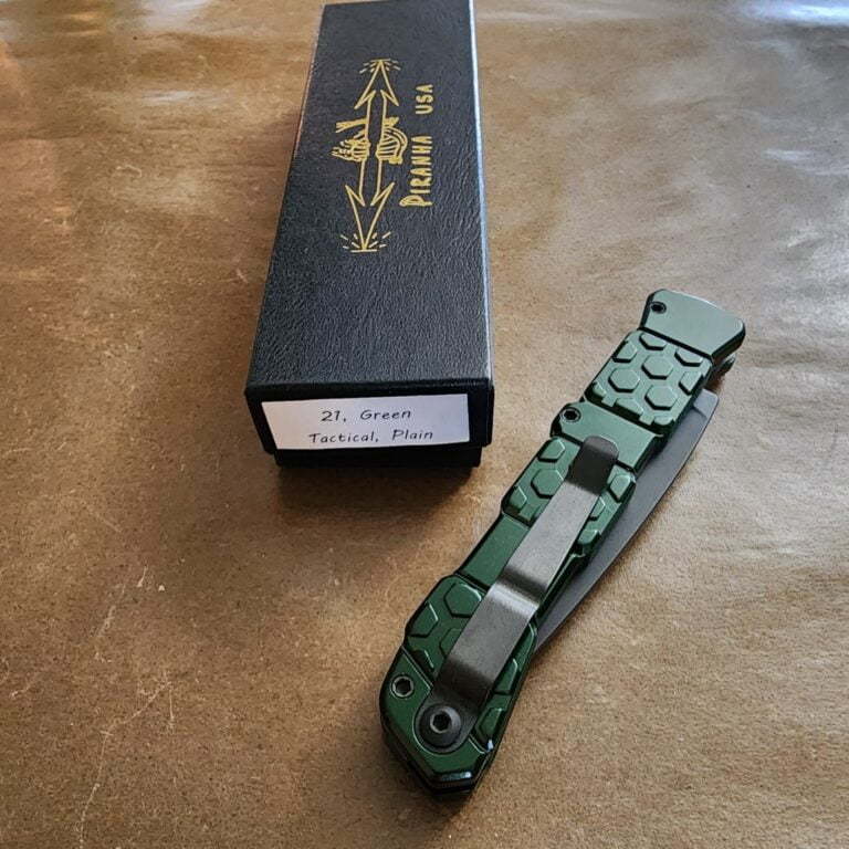 Piranha USA 21 Green, Tactical, Plain P21GT knives for sale