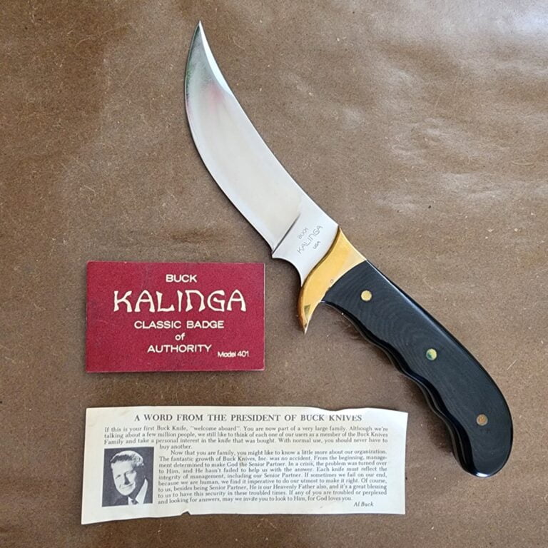 Buck Kalinga Rare Vintage 1967-1972 Fixed Blade in "Buckarta" knives for sale