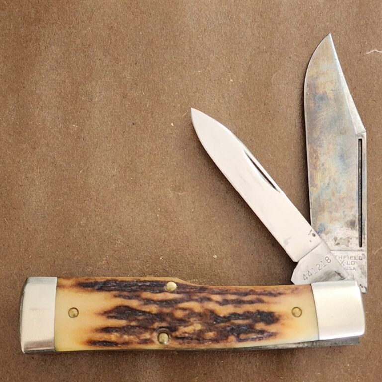 Great Eastern Cutlery #441218 Sambar Stag USED knives for sale