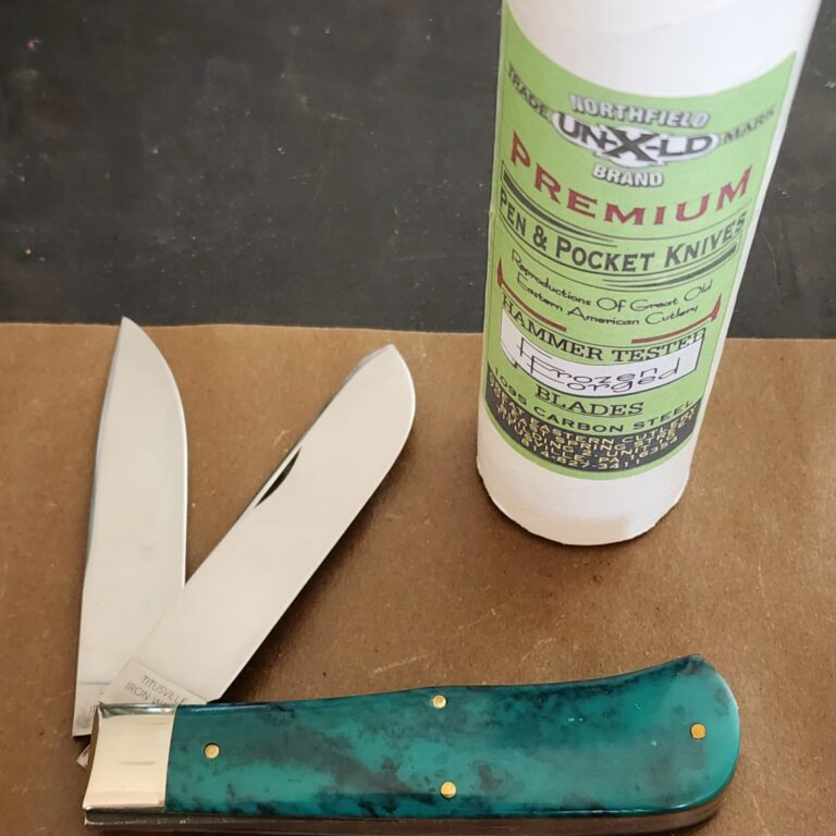 Great Eastern Cutlery #235208 Teal/Black Hand Mixed Epoxy Handle SN24 knives for sale