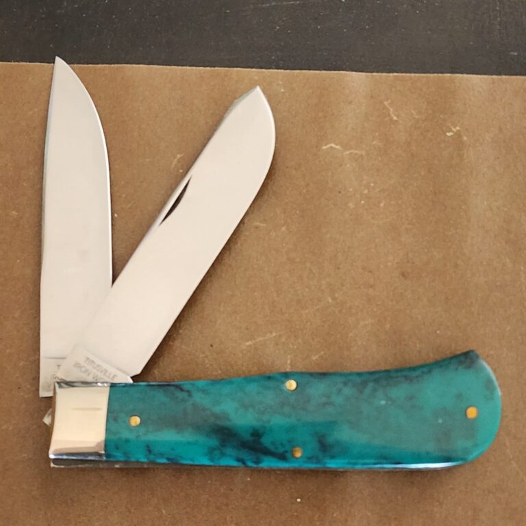 Great Eastern Cutlery #235208 Teal/Black Hand Mixed Epoxy Handle SN24 knives for sale