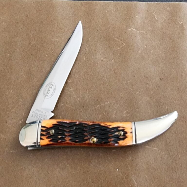 Great Eastern Cutlery #128109 SAB Antique Orange Bone SN04 knives for sale