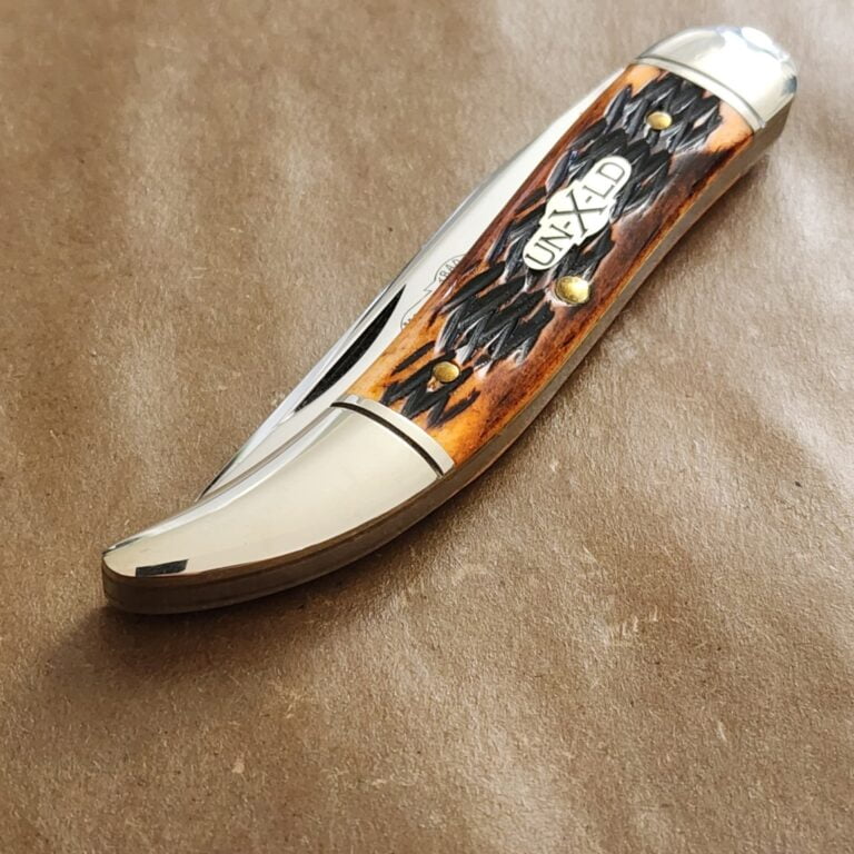 Great Eastern Cutlery #128109 SAB Antique Orange Bone SN04 knives for sale